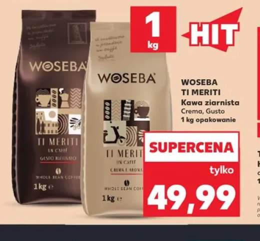 Kawa ziarnista Woseba Ti Meriti Crema +1 wariant