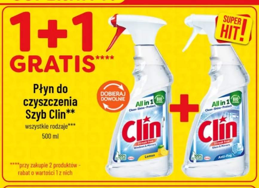 Płyn do czyszczenia szyb Clin Anti-Fog +1 wariant