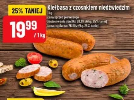 Kiełbasa z czosnkiem niedźwiedzim