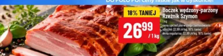 Boczek wędzony-parzony Rzeźnik Szymon