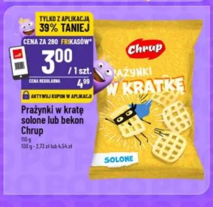 Prażynki w kratkę solone Chrup +1 wariant