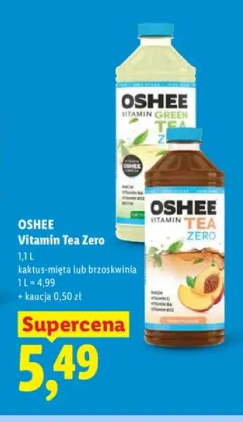 Napój Vitamin Tea Zero kaktus-mięta Oshee +1 wariant