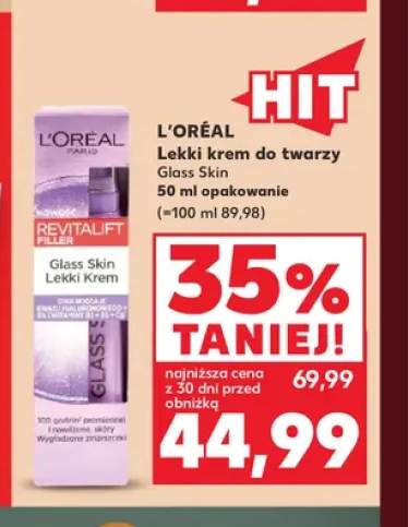 Lekki krem do twarzy Glass Skin L'Oréal