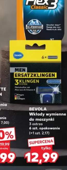 Wkłady wymienne do maszynki 3 ostrza Bevola