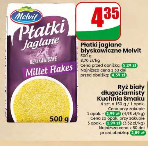 Płatki jaglane błyskawiczne Melvit