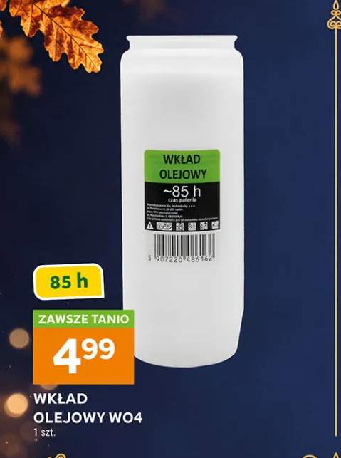wkład olejowy do znicza