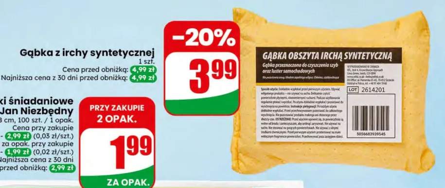 Gąbka z irchy syntetycznej