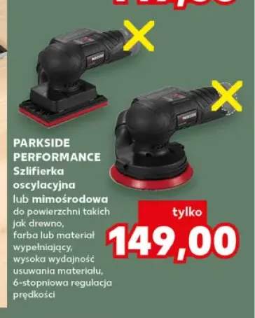 Szlifierka oscylacyjna Parkside Performance +1 wariant