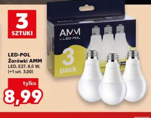 Żarówki Amm LED E27 3-pak LED-POL