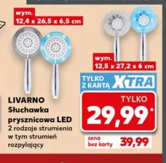 Słuchawka prysznicowa LED Livarno