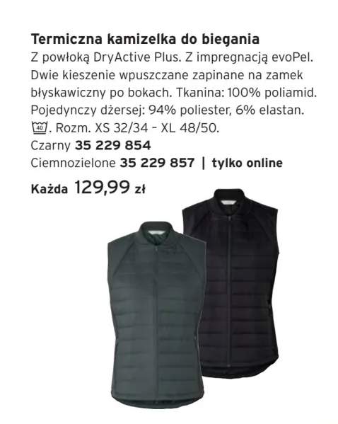 Termiczna kamizelka do biegania