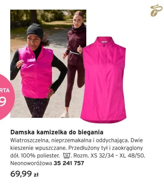 Damska kamizelka do biegania