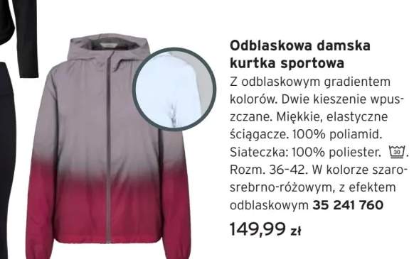Odblaskowa damska kurtka sportowa
