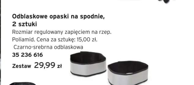 Odblaskowe opaski na spodnie 2-pak