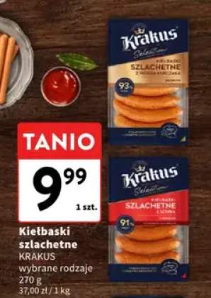 Kiełbaski szlachetne z piersią kurczaka Krakus +1 wariant