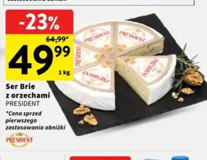 Ser brie z orzechami President