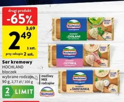 Ser kremowy Hochland bloczek z ziołami +2 warianty
