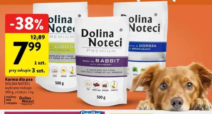 Karma dla psa Dolina Noteci bogata w gęś z dynią +2 warianty