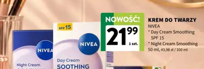 Krem do twarzy Nivea Day Cream Smoothing SPF 15 +1 wariant