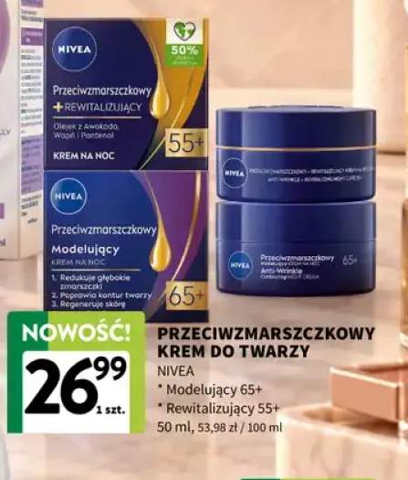 Przeciwzmarszczkowy krem do twarzy Nivea modelujący 65+ +1 wariant