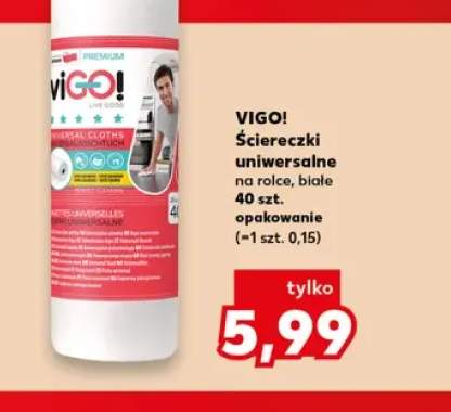 Ściereczki uniwersalne na rolce białe ViGO!