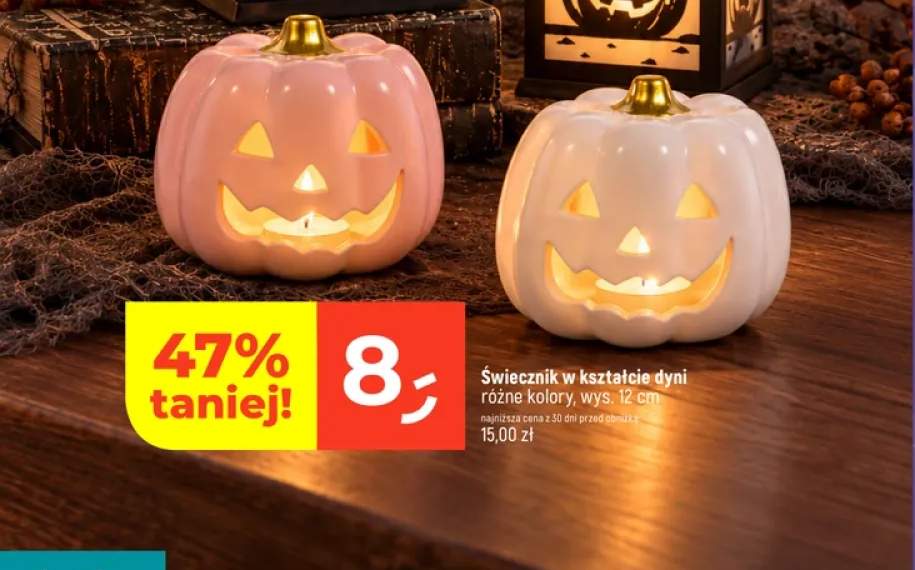Świecznik w kształcie dyni