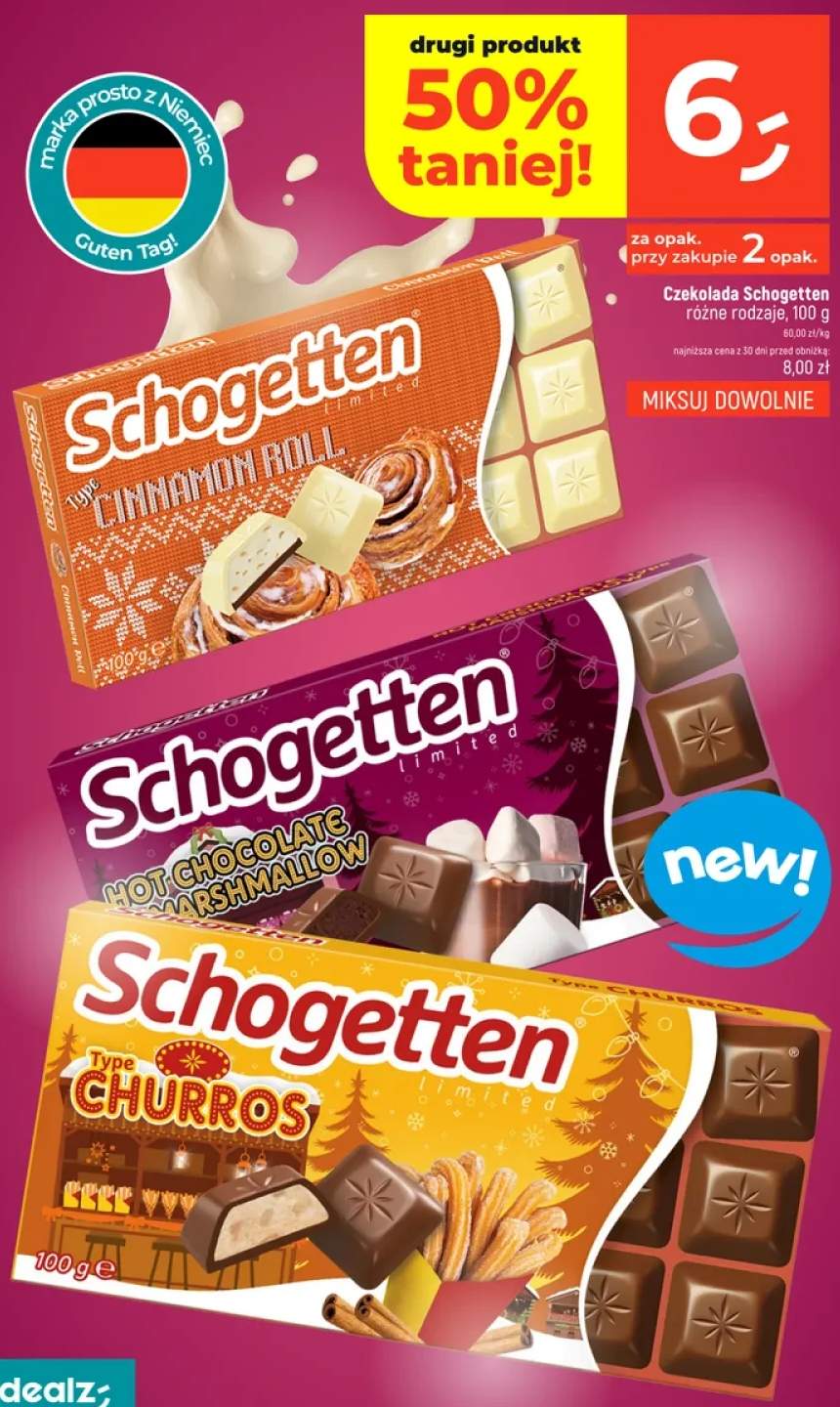 Czekolada Schogetten Type Cinnamon Roll +2 warianty