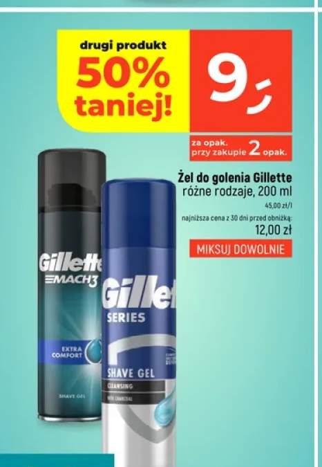 Żel do golenia Gillette Mach3 Extra Comfort +1 wariant