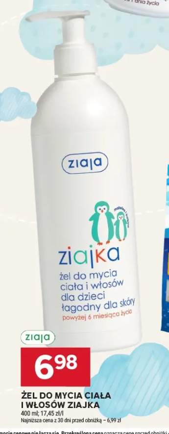 Żel do mycia ciała i włosów Ziajka