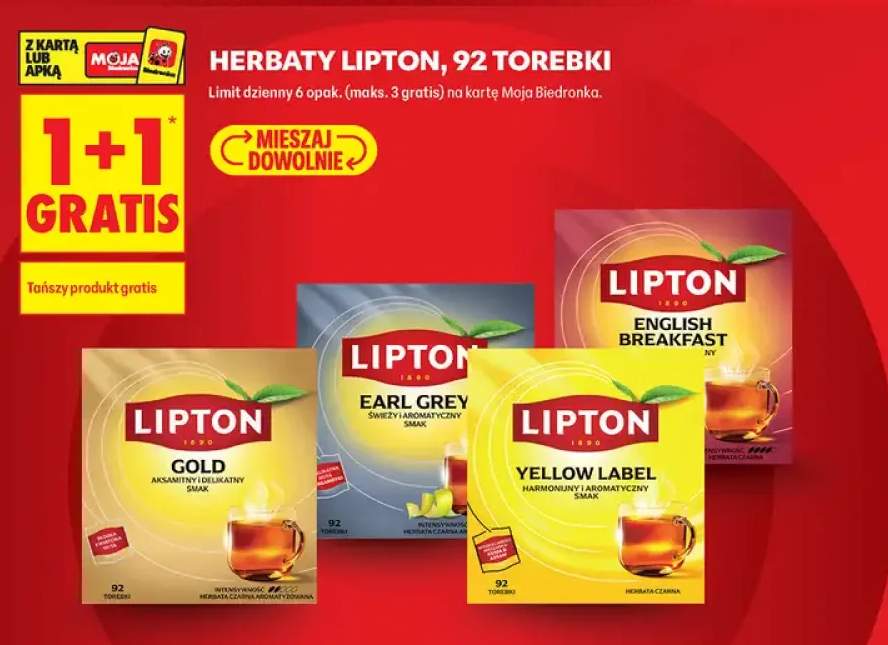 Herbata Lipton Earl Grey +3 warianty