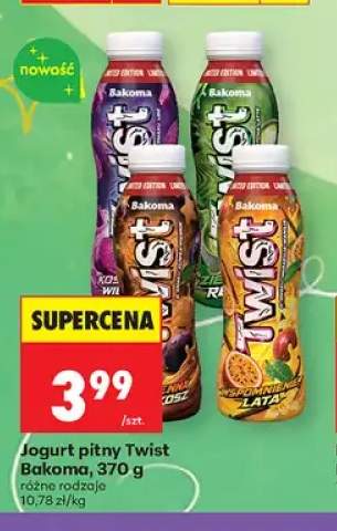 Jogurt pitny Twist Bakoma Kosmiczny Wir o smaku ube