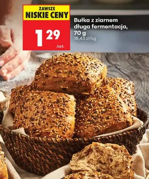 Bułka z ziarnem długa fermentacja
