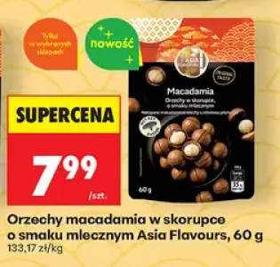 Orzechy macadamia w skorupce o smaku mlecznym Asia Flavours