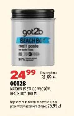 Matowa pasta do włosów Beach Boy got2b