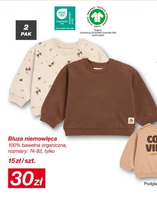 Bluza niemowlęca 2-pak