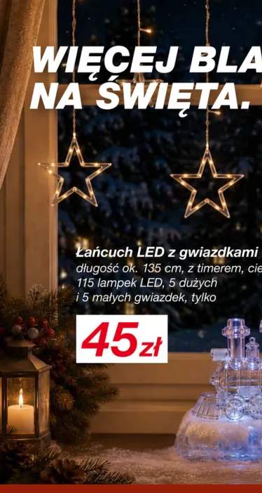 Łańcuch LED z gwiazdkami