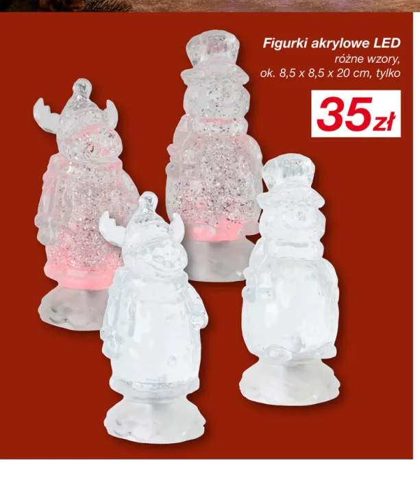 Figurki akrylowe LED