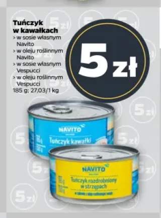 Tuńczyk w kawałkach w sosie własnym Navito +3 warianty