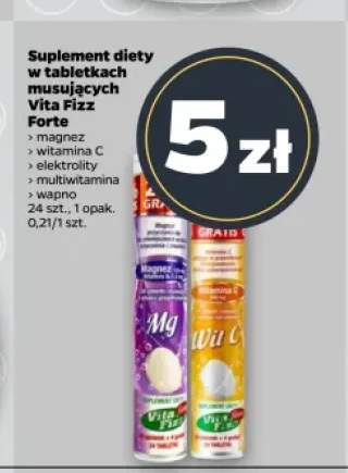 Suplement diety w tabletkach musujących Vita Fizz Forte magnez +4 warianty