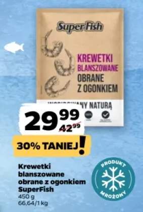 Krewetki blanszowane obrane z ogonkiem SuperFish