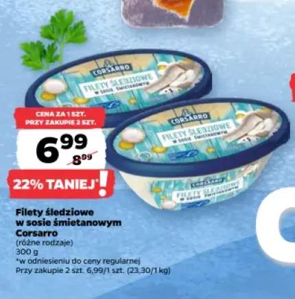 Filety śledziowe w sosie śmietanowym Corsarro
