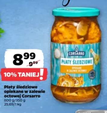Płaty śledziowe opiekane w zalewie octowej Corsarro
