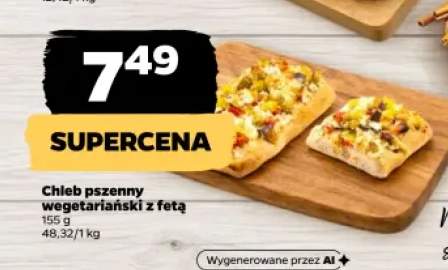 Chleb pszenny wegetariański z fetą