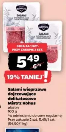 Salami wieprzowe dojrzewające delikatesowe Mistrz Rohus