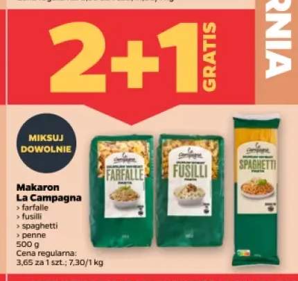 Makaron La Campagna farfalle +3 warianty