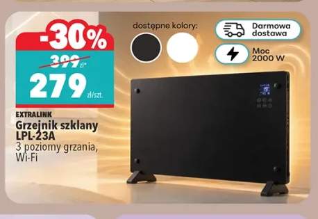 Grzejnik szklany LPL-23A 3 poziomy grzania Wi-Fi Extralink