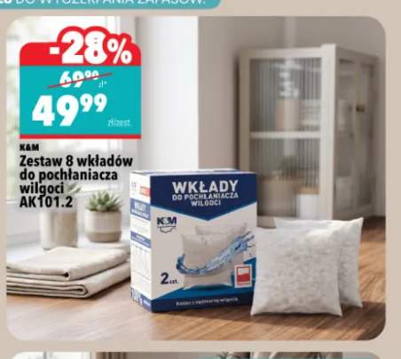 Zestaw 8 wkładów do pochłaniacza wilgoci AK101,2 K & M