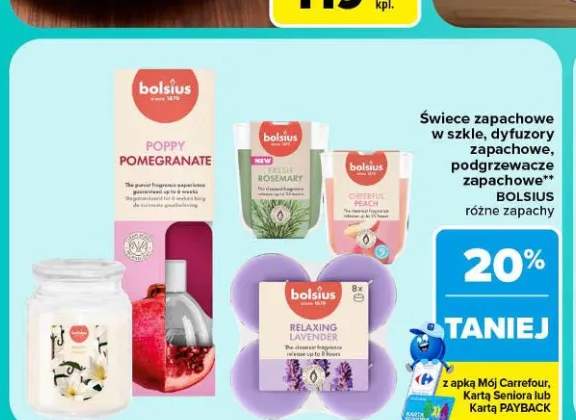 Dyfuzory zapachowe Bolsius +2 warianty