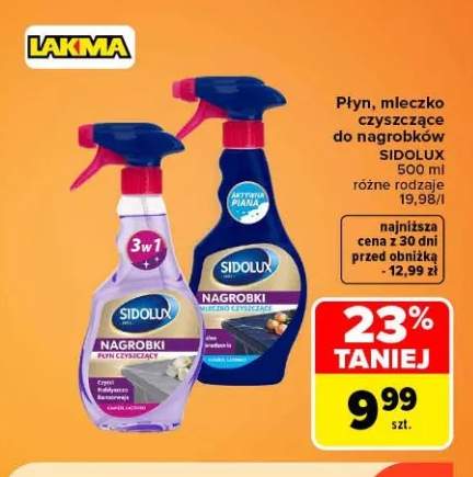 Mleczko czyszczące do nagrobków Sidolux +1 wariant