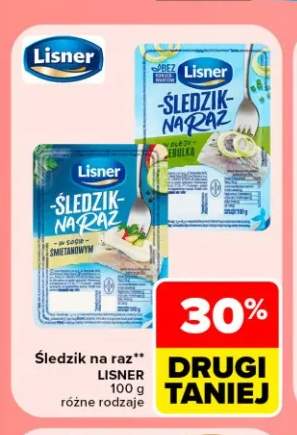 Śledzik na raz w oleju z cebulką Lisner +1 wariant